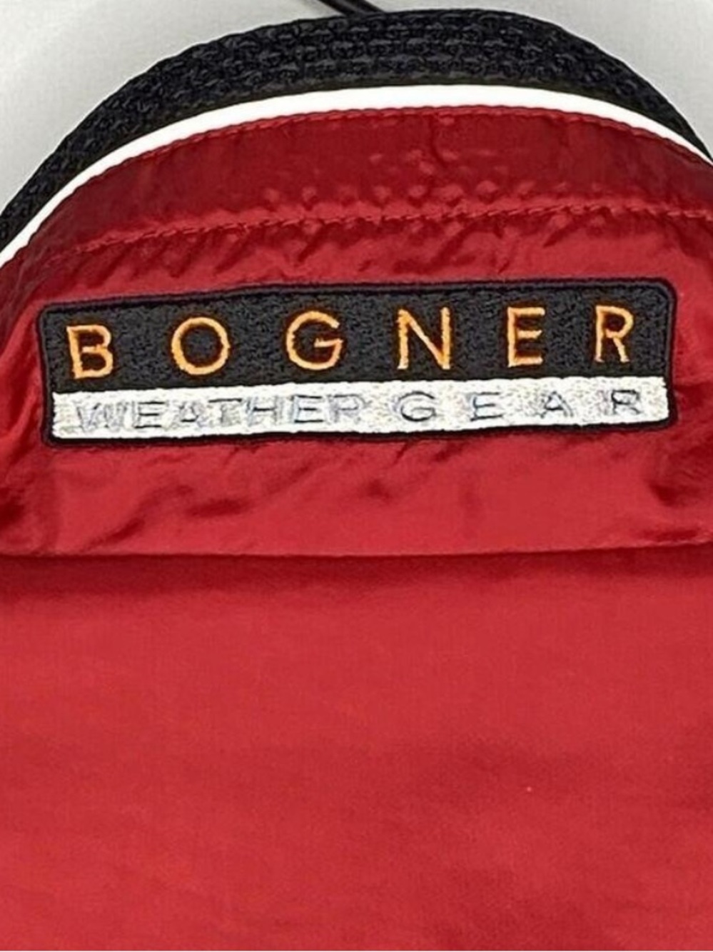 Bogner Men's Red Ski Vest with Snap & Zip Front